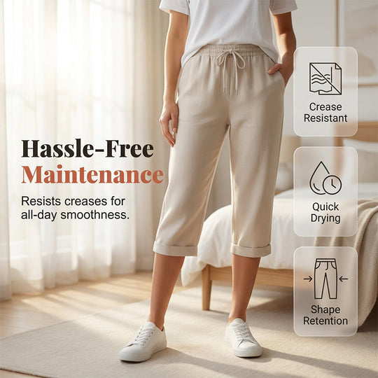 ⏳Limited-time 50% off⏰Women's Casual Cotton Linen Capris👖