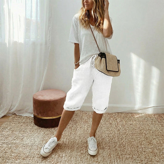 ⏳Limited-time 50% off⏰Women's Casual Cotton Linen Capris👖