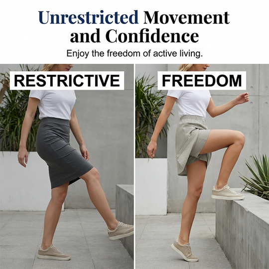 Limited-Time⌛🌿 Flattering Asymmetrical Skort with Essential Pockets – Skirt Elegance Meets Shorts Practicality