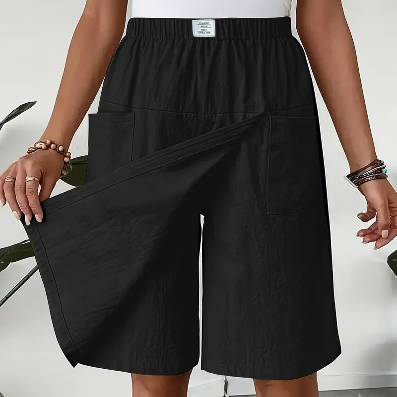 Limited-Time⌛🌿 Flattering Asymmetrical Skort with Essential Pockets – Skirt Elegance Meets Shorts Practicality