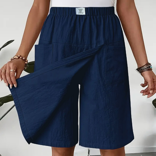 Limited-Time⌛🌿 Flattering Asymmetrical Skort with Essential Pockets – Skirt Elegance Meets Shorts Practicality
