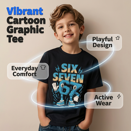 Kids' Cartoon Number Graphic Tee