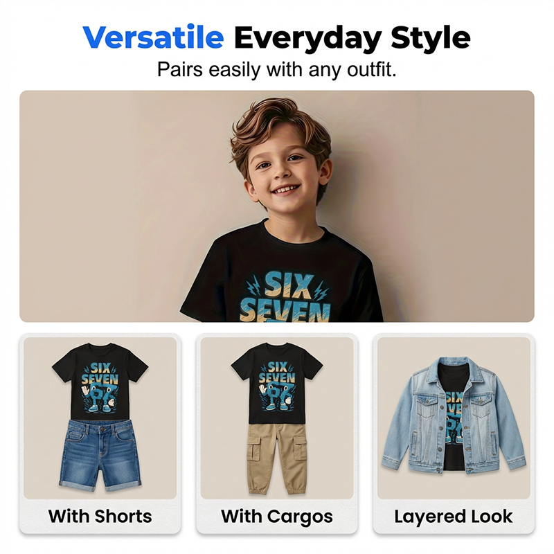 Kids' Cartoon Number Graphic Tee
