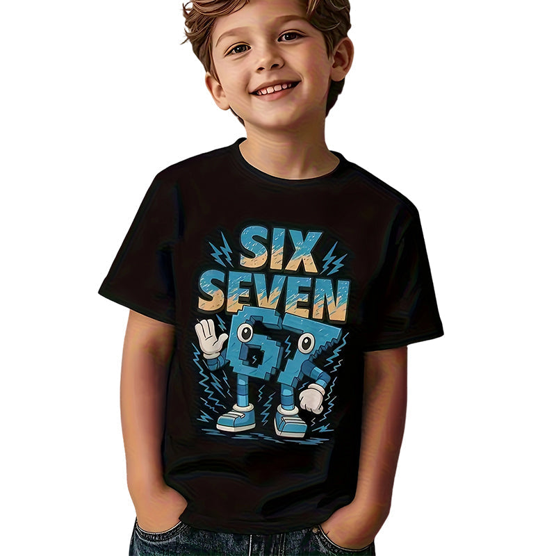 Kids' Cartoon Number Graphic Tee