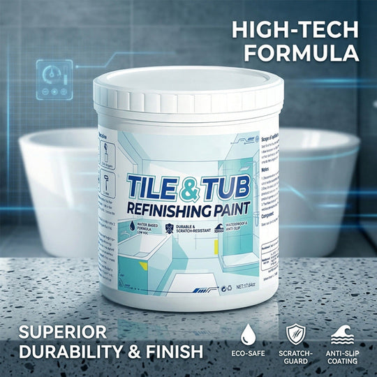 🥳2026 HOT SALE🥳💞50K+ SOLD!🛁🎨 Tile & Tub Refinishing Paint Kit – Waterproof, anti‑slip finish. Covers stains & cracks. Easy DIY, no pro needed. ✨🛡️