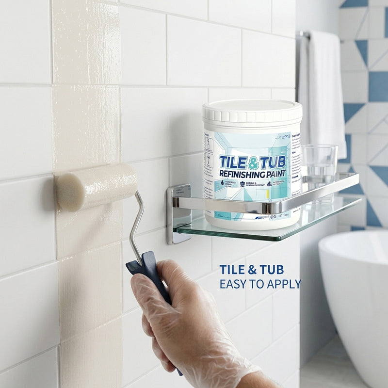 🥳2026 HOT SALE🥳💞50K+ SOLD!🛁🎨 Tile & Tub Refinishing Paint Kit – Waterproof, anti‑slip finish. Covers stains & cracks. Easy DIY, no pro needed. ✨🛡️