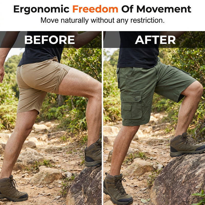 🩳 LIMITED-TIME 50% OFF! 💥 Men's Outdoor Casual Cargo Shorts – Multi-Pocket, Durable Cotton, Relaxed Fit ✨