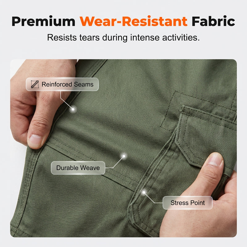 🩳 LIMITED-TIME 50% OFF! 💥 Men's Outdoor Casual Cargo Shorts – Multi-Pocket, Durable Cotton, Relaxed Fit ✨