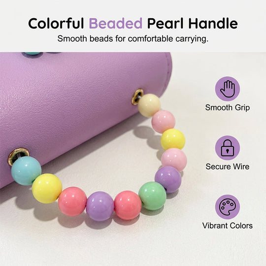 Children's Sequin Flower Pearl Handbag