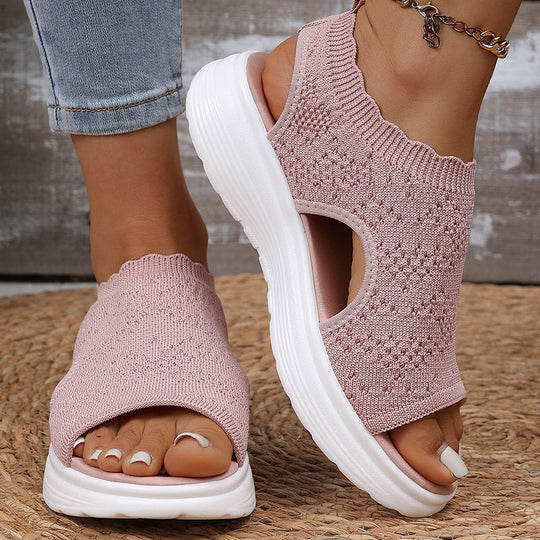 ⏳Time-Limited Special⏰Women's Breathable Knit Platform Sandals