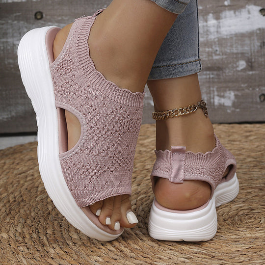 ⏳Time-Limited Special⏰Women's Breathable Knit Platform Sandals