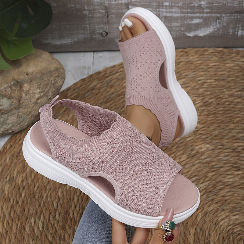 ⏳Time-Limited Special⏰Women's Breathable Knit Platform Sandals