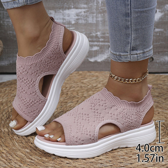 ⏳Time-Limited Special⏰Women's Breathable Knit Platform Sandals