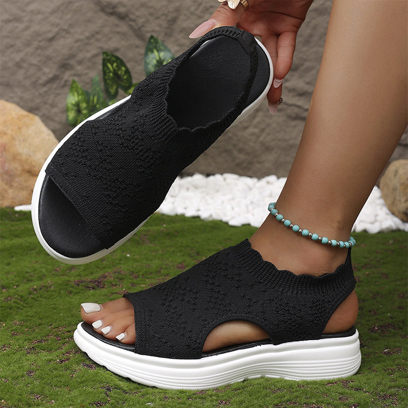 ⏳Time-Limited Special⏰Women's Breathable Knit Platform Sandals