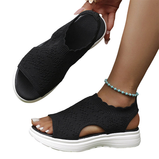 ⏳Time-Limited Special⏰Women's Breathable Knit Platform Sandals
