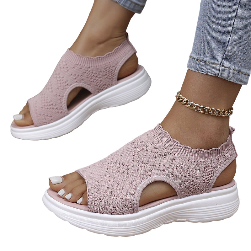 ⏳Time-Limited Special⏰Women's Breathable Knit Platform Sandals