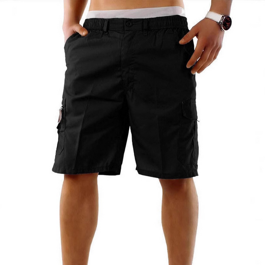 📢📢50% OFF !! ⏰Men's Cargo Shorts – Elastic Waist, Multi-Pocket, Durable 🍁