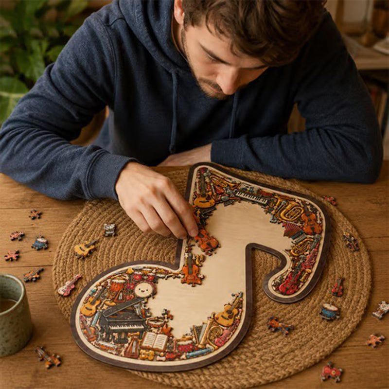 🎵 Wooden Musical Note Puzzle – Handcrafted Brain Teaser for Music Lovers!  🧩 Perfect Gift • Eco-Friendly • Limited Stock! ⏳