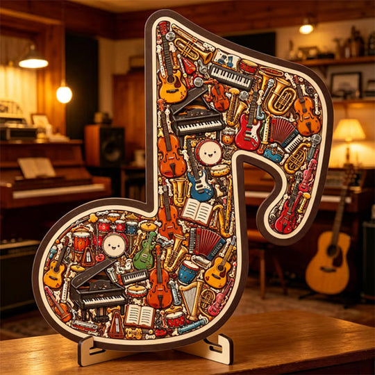 🎵 Wooden Musical Note Puzzle – Handcrafted Brain Teaser for Music Lovers!  🧩 Perfect Gift • Eco-Friendly • Limited Stock! ⏳