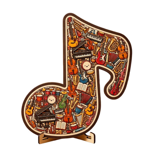 🎵 Wooden Musical Note Puzzle – Handcrafted Brain Teaser for Music Lovers!  🧩 Perfect Gift • Eco-Friendly • Limited Stock! ⏳