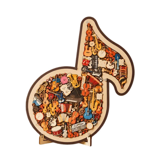 🎵 Wooden Musical Note Puzzle – Handcrafted Brain Teaser for Music Lovers!  🧩 Perfect Gift • Eco-Friendly • Limited Stock! ⏳