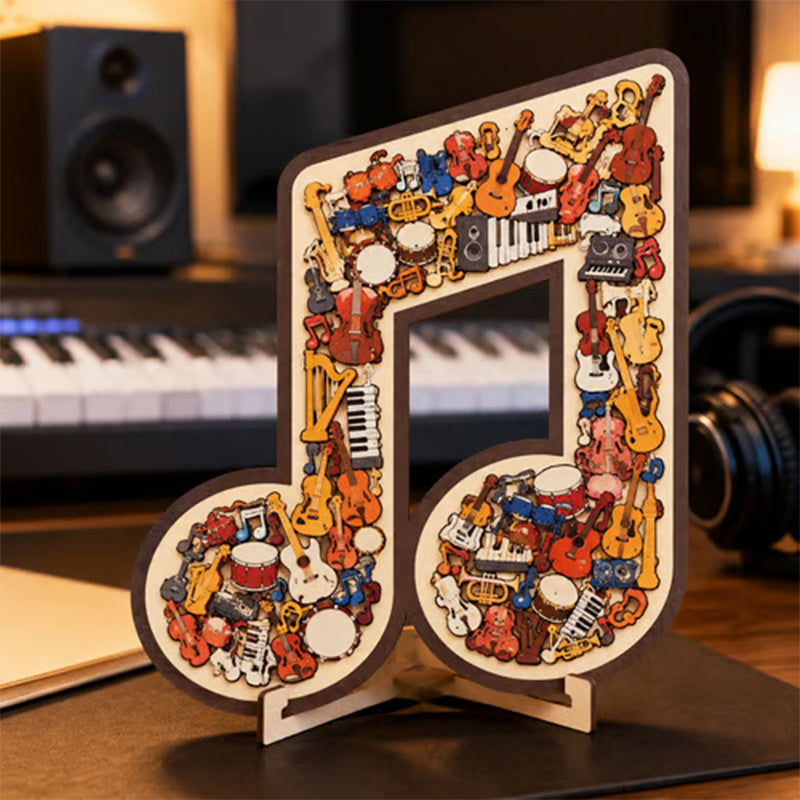 🎵 Wooden Musical Note Puzzle – Handcrafted Brain Teaser for Music Lovers!  🧩 Perfect Gift • Eco-Friendly • Limited Stock! ⏳
