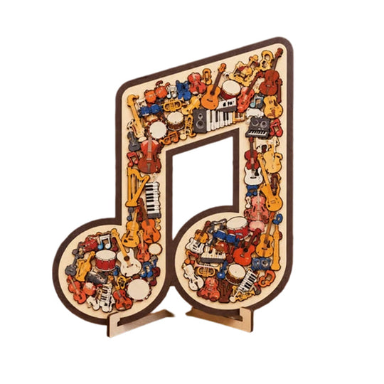 🎵 Wooden Musical Note Puzzle – Handcrafted Brain Teaser for Music Lovers!  🧩 Perfect Gift • Eco-Friendly • Limited Stock! ⏳