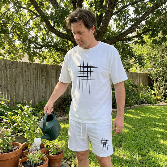 👕 LIMITED-TIME 50% OFF! ✨ Men's Casual 2-Piece Set – Heat Transfer Print, Loose Fit, Cotton Blend ☀️