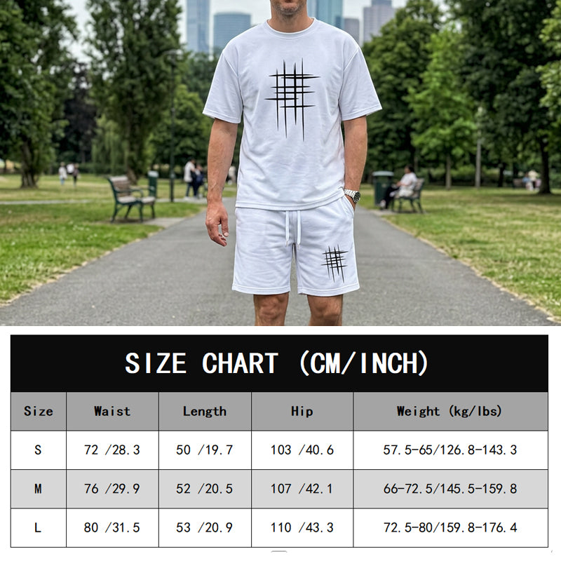 👕 LIMITED-TIME 50% OFF! ✨ Men's Casual 2-Piece Set – Heat Transfer Print, Loose Fit, Cotton Blend ☀️