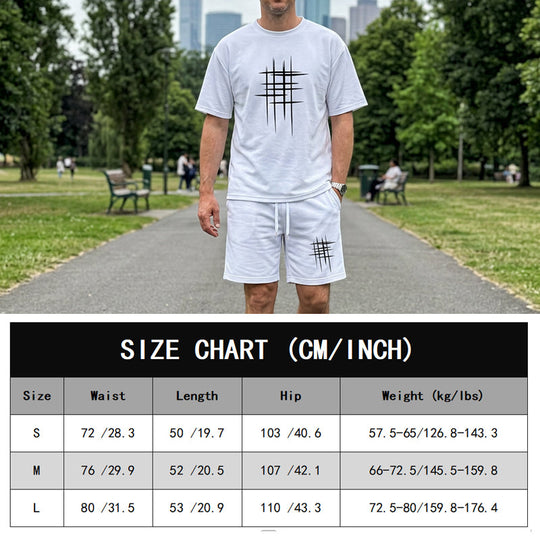 👕 LIMITED-TIME 50% OFF! ✨ Men's Casual 2-Piece Set – Heat Transfer Print, Loose Fit, Cotton Blend ☀️