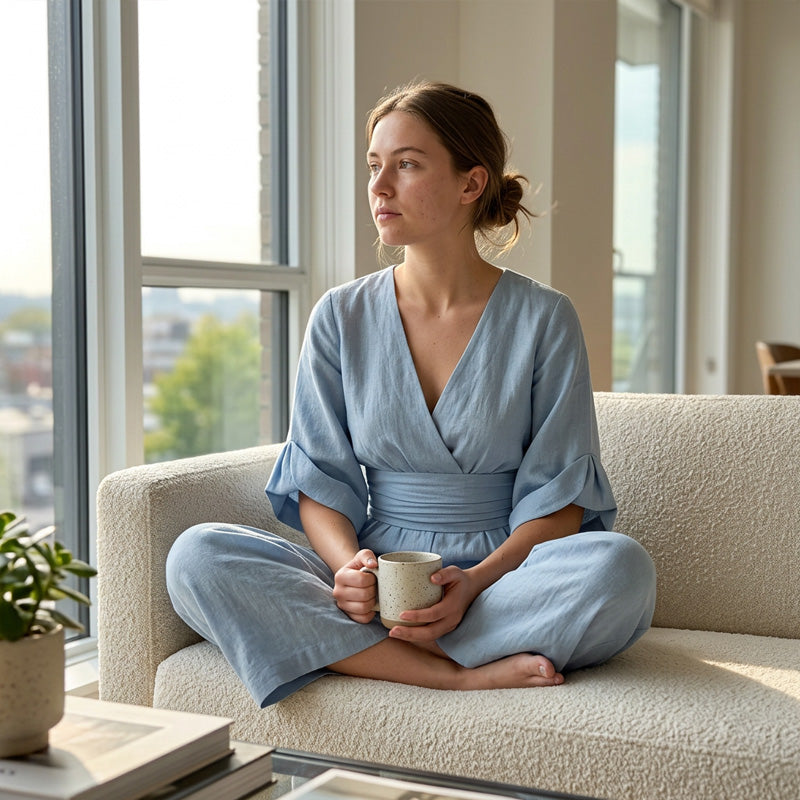 ⌛50% Off💟Women's V-Neck High Waist Wide Leg Jumpsuit