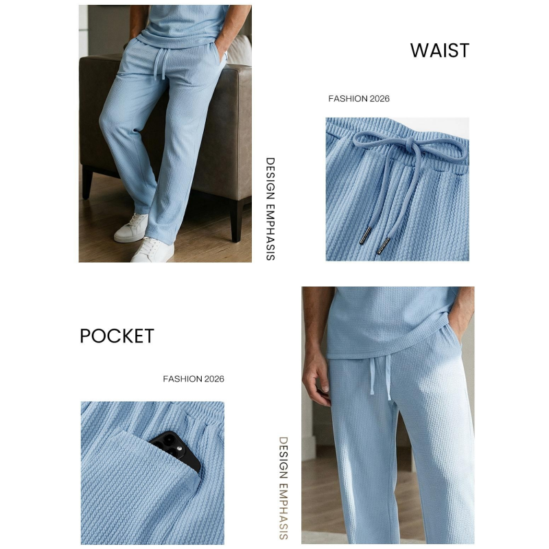⚽️🏆️World Cup Sale:50% OFF🎉30K+ SOLD! 🥳Men's Ribbed Sleeveless Tank Top & Pants 2-Piece Set
