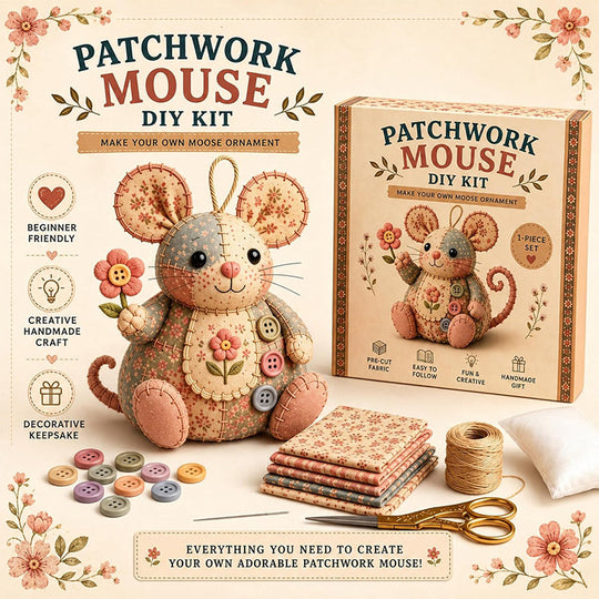 ⚽️🏆️World Cup Sale:30% OFF🎉70K+ SOLD! 🥳Handcrafted Vintage Mouse Plush Sewing Kit