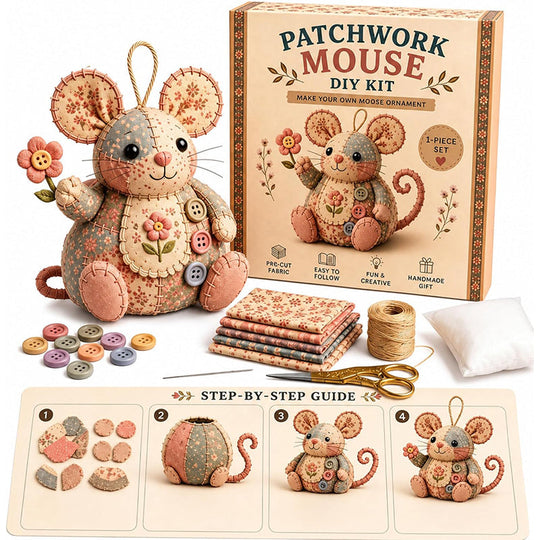 ⚽️🏆️World Cup Sale:30% OFF🎉70K+ SOLD! 🥳Handcrafted Vintage Mouse Plush Sewing Kit