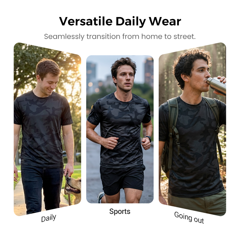💪 LIMITED-TIME 50% OFF! 💥 Men's Quick Dry Camouflage Sports T-Shirt – Moisture Wicking, Breathable, Active Fit ✨