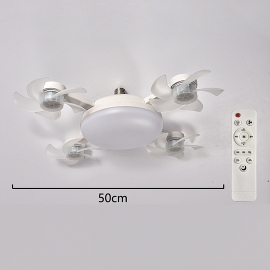 💡Foldable Socket Ceiling Fan Light with Remote, Energy-Saving Cooling & Lighting for Bedroom & Home