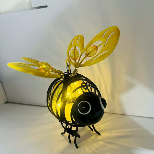 🐝Hanging Solar Bee Light – Warm Amber Glow, Flicker-Free, Perfect for Garden Parties, Camping, or Kids’ Rooms🌞