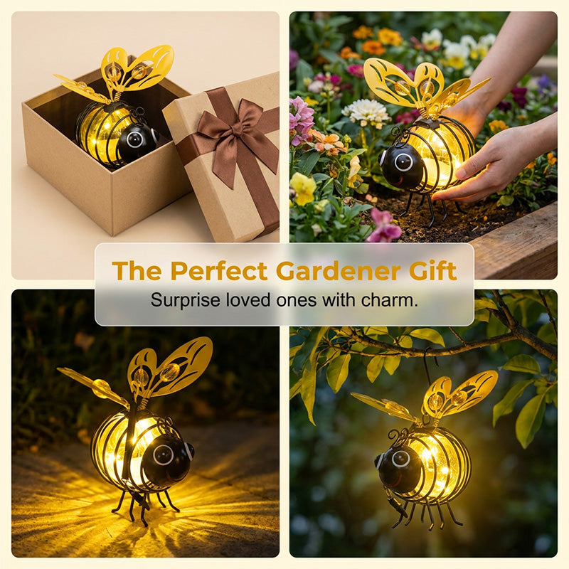 🐝Hanging Solar Bee Light – Warm Amber Glow, Flicker-Free, Perfect for Garden Parties, Camping, or Kids’ Rooms🌞