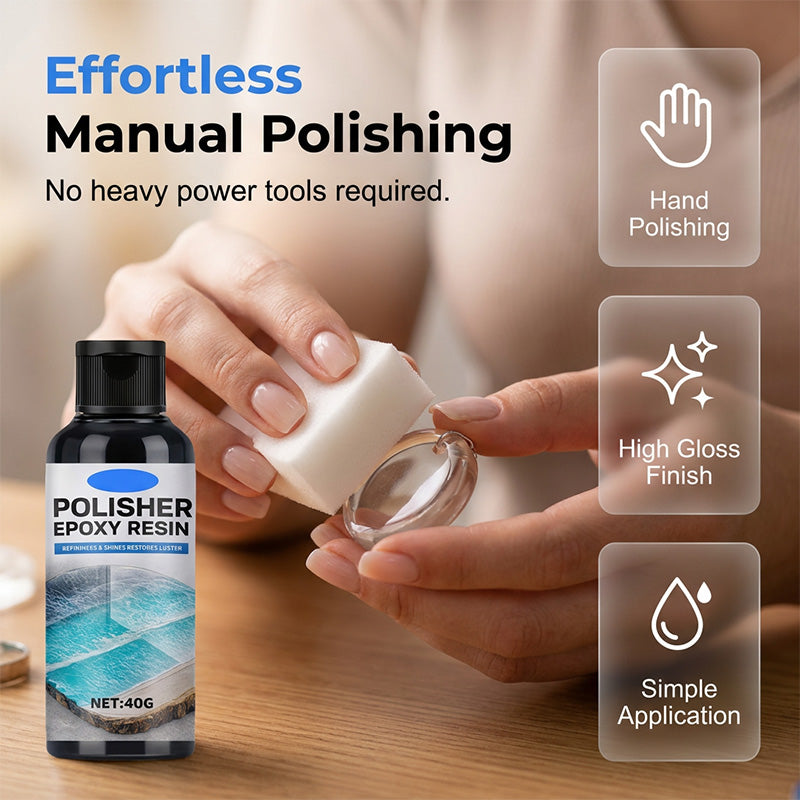 🥳2026 HOT SALE🥳💞50K+ SOLD!✨💎Epoxy Resin Polish – Restores dull resin to crystal‑clear high gloss. Removes scratches & haze. Effortless hand polish! 🎨🌟