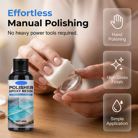 🥳2026 HOT SALE🥳💞50K+ SOLD!✨💎Epoxy Resin Polish – Restores dull resin to crystal‑clear high gloss. Removes scratches & haze. Effortless hand polish! 🎨🌟