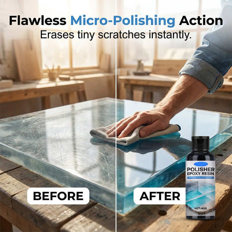 🥳2026 HOT SALE🥳💞50K+ SOLD!✨💎Epoxy Resin Polish – Restores dull resin to crystal‑clear high gloss. Removes scratches & haze. Effortless hand polish! 🎨🌟