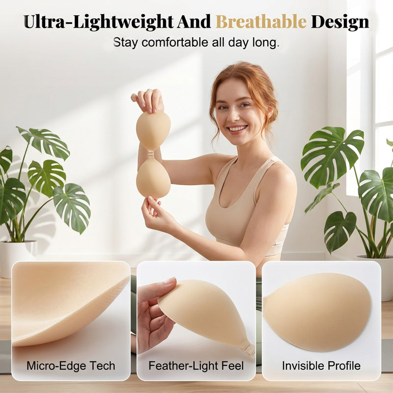Sticky Bra – VIRAL No.1 Push-up Sticky Bra, Waterproof & Sweat-proof Invisible Bra,