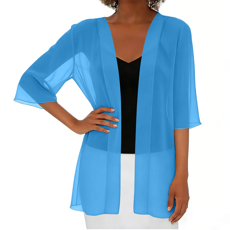⌛Limited-Time Offer-Women's Chiffon Open Front Cardigan Loose