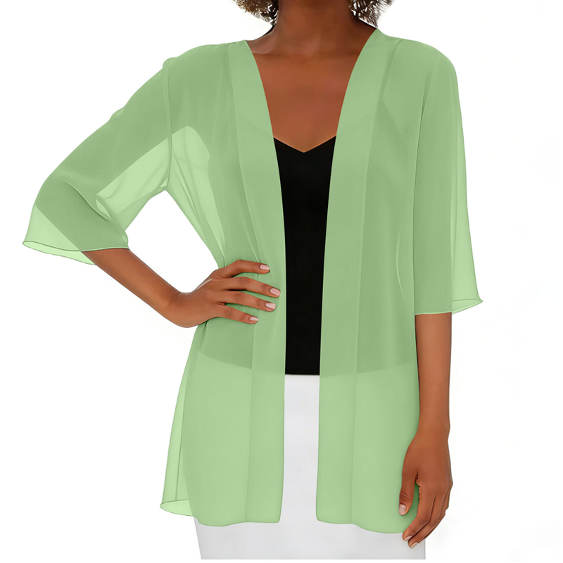 ⌛Limited-Time Offer-Women's Chiffon Open Front Cardigan Loose