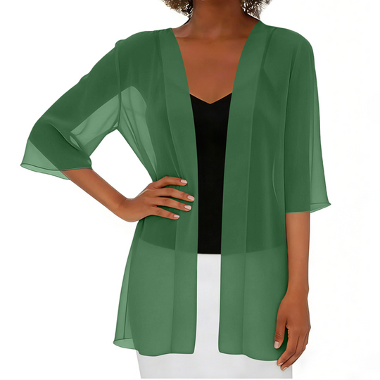 ⌛Limited-Time Offer-Women's Chiffon Open Front Cardigan Loose