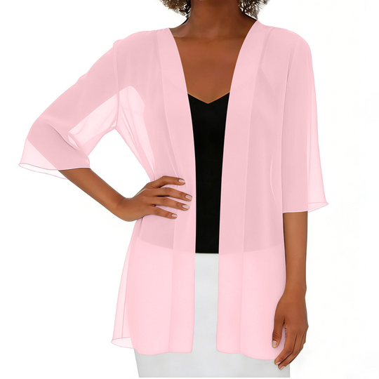 ⌛Limited-Time Offer-Women's Chiffon Open Front Cardigan Loose