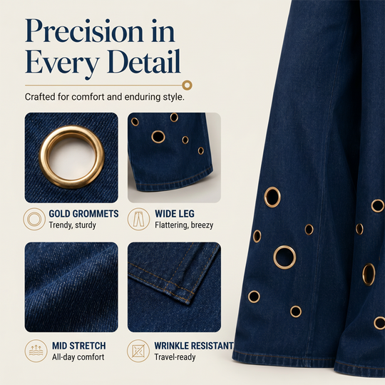👖✨ Plus Size High Waist Stretch Straight Jeans – 50% OFF! Vintage wide leg, metal ring detail, button fly – all-season comfort for every body.