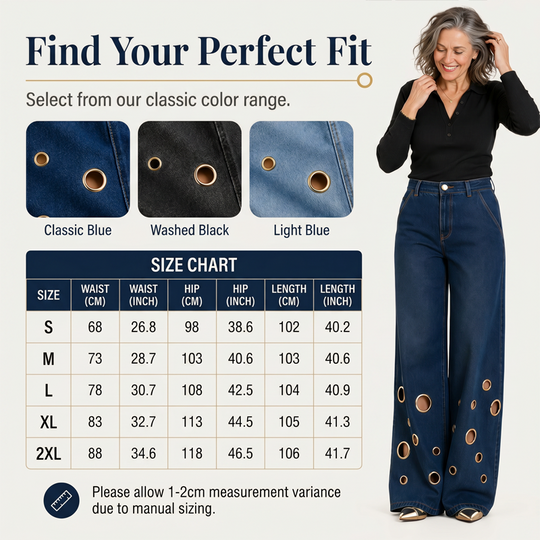 👖✨ Plus Size High Waist Stretch Straight Jeans – 50% OFF! Vintage wide leg, metal ring detail, button fly – all-season comfort for every body.