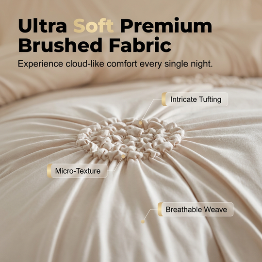 🎉 50% OFF !! 💞 Elegant Pinch Pleat Duvet Cover Set– Soft, Stylish & Designed For A Cosy Bedroom Retreat 🛏️