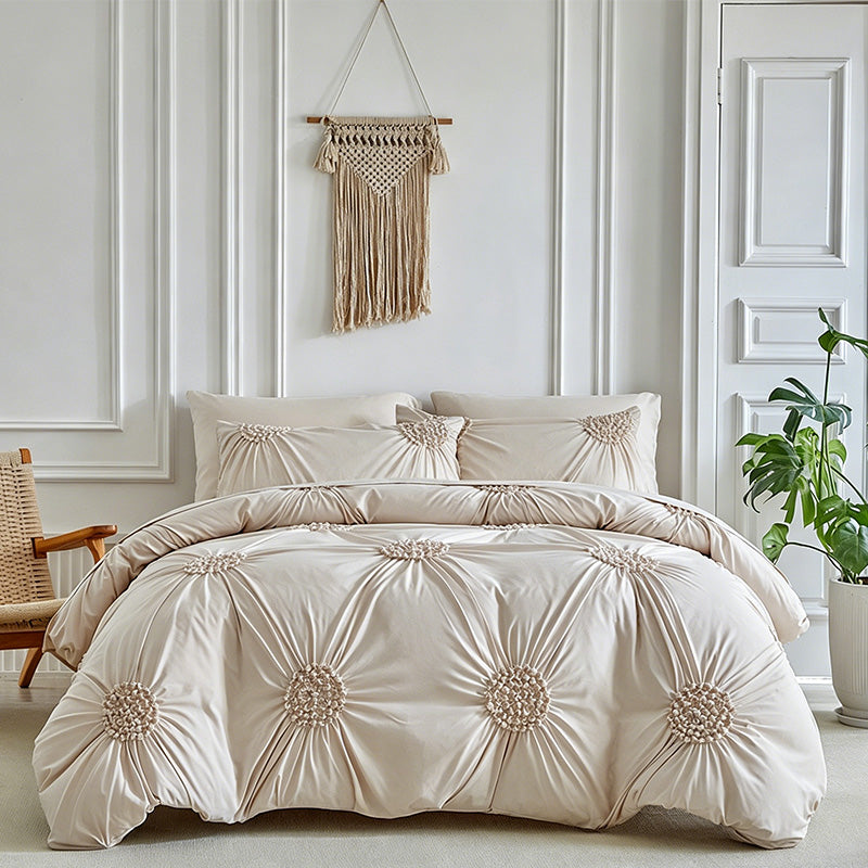 🎉 50% OFF !! 💞 Elegant Pinch Pleat Duvet Cover Set– Soft, Stylish & Designed For A Cosy Bedroom Retreat 🛏️